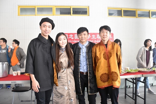 Mongolian students in their traditional costumes
