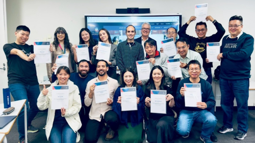 Teachers from our university and other universities completed the training together.(Open new window/png file)Image