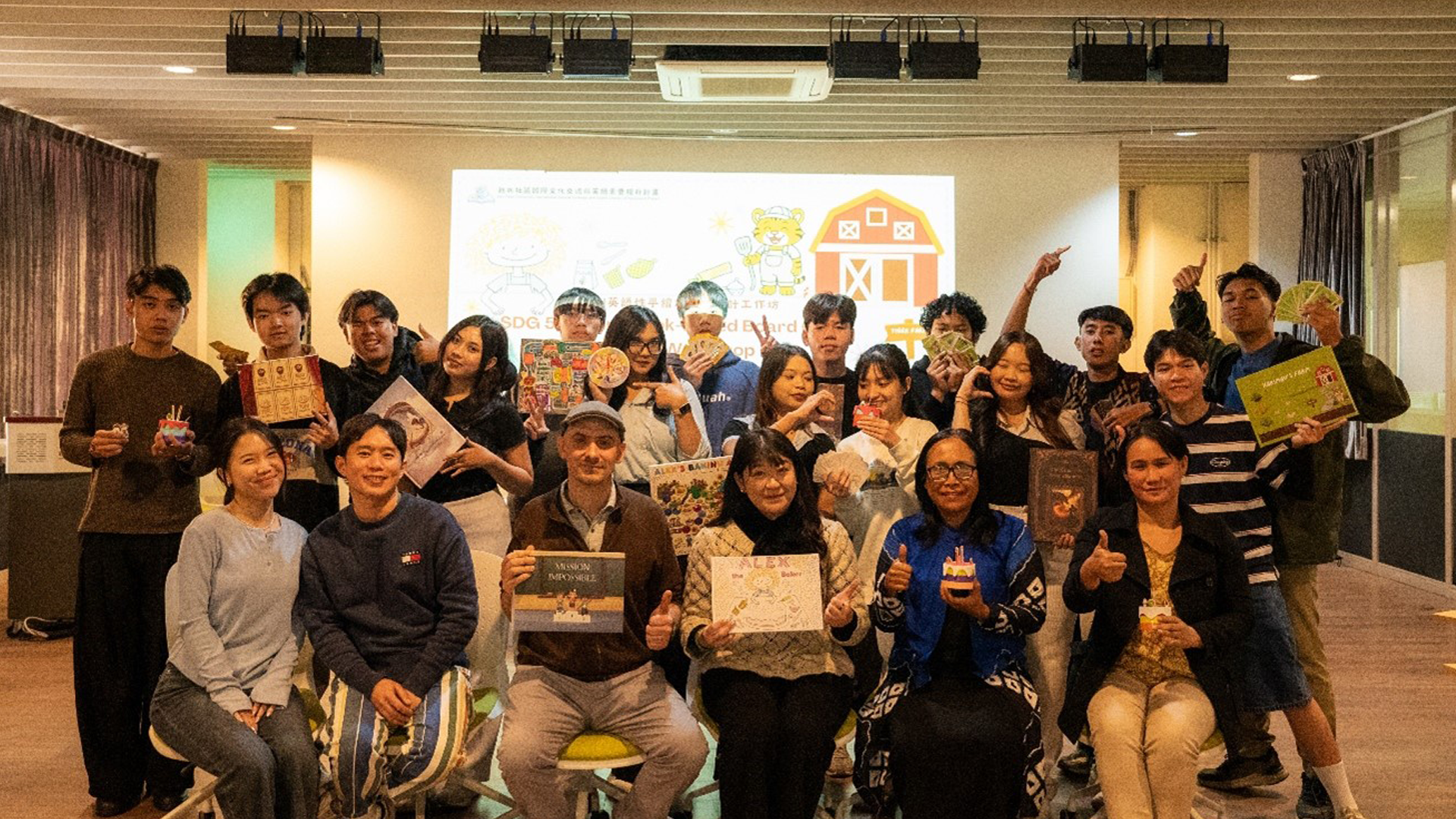 明志科技大學深化國際交流與平權意識，攜手印尼象頭神大學，打造「聲」歷其境性平桌遊工作坊圖片