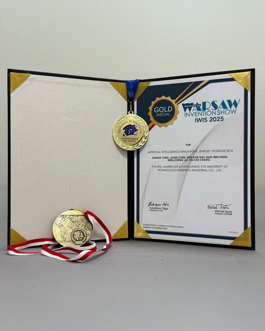 Congrats! Prof. Wen-Cheng Lai from the Department of Electronic Engineering, supervised Mr. M-C Tsai, Mr. G-R Deng, winning the gold medal in the " 2025 International Warsaw Invention Show "!Image