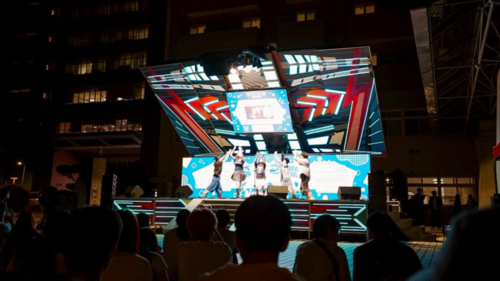 Event site and stage performances.(Open new window/png file)Image