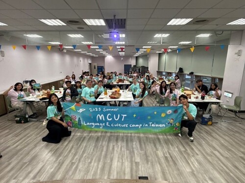 Group photo at the Farewell Party of the 2025 MCUT Language and Culture Summer Camp.(Open new window/jpg file)Image