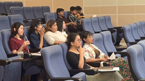 Overseas Students Engaging in the Lecture.(Open new window/png file)Image