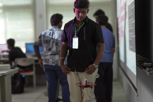 During the camp, participating students had the opportunity to gain in-depth insights into Taiwan's high-tech sectors, such as Artificial Intelligence (AI), Internet of Things (IoT), and drone engineering, which enhanced their technical skills and innovative thinking.(Open new window/jpg file)Image